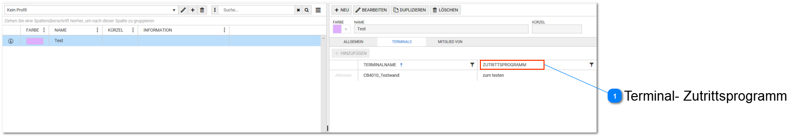 Zutrittsgruppe