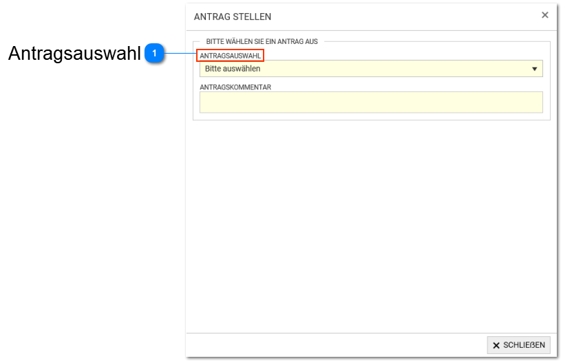 Antrag stellen