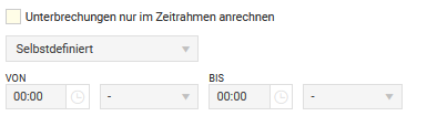 8. Unterbrechungen nur im Zeitrahmen anrechnen