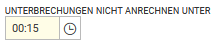 9. Unterbrechungen nicht anrechnen unter