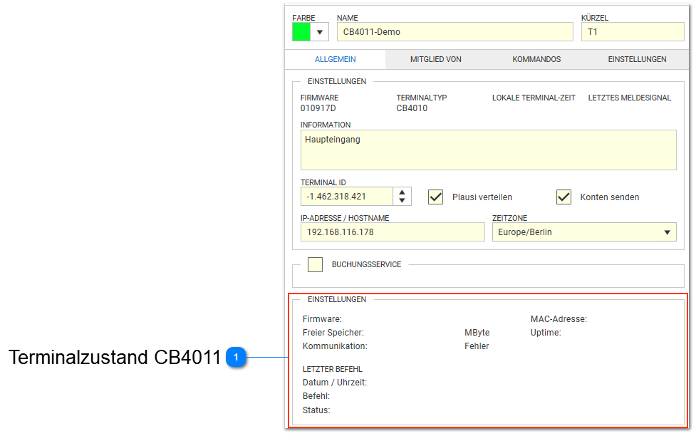 Systemzustand CB4011