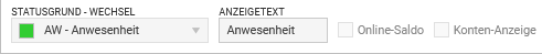 1. Kontenanzeige je nach Statusgrund