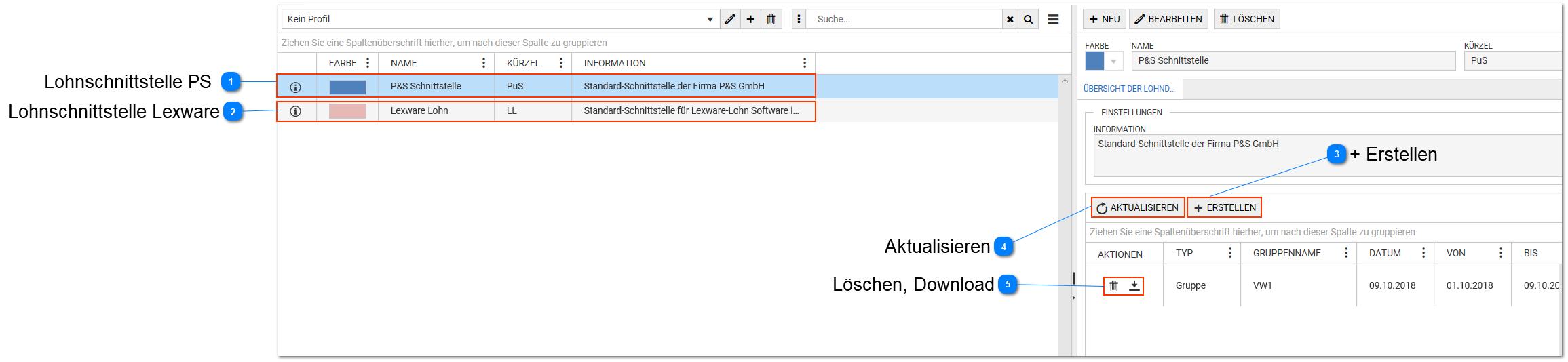 Lohnschnittstelle