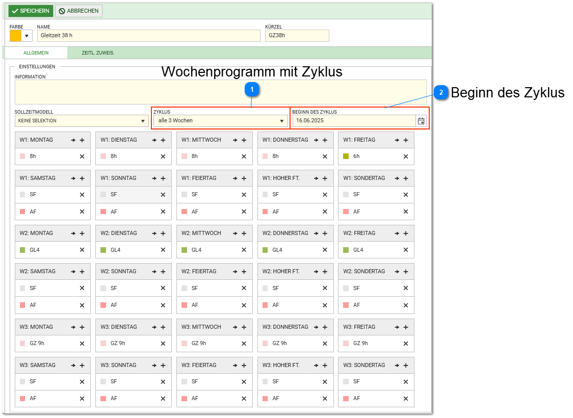 Wochenprogramm